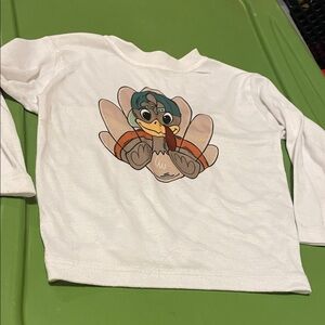 Kids' Long Sleeve Tee with Cartoon Bird Design